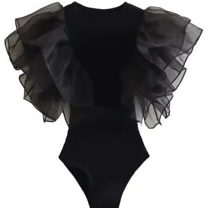 Body élégant de soirée avec tulle