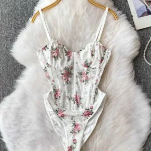 body à motifs floraux