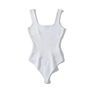 Body simple en maille blanc