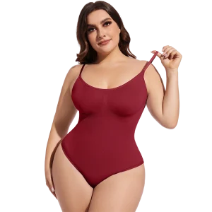 Body rouge galbant pour femmes (S-3XL)